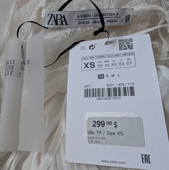 Zara Limited Edition White Maxi Dress NWT XS - Picture 13 of 15